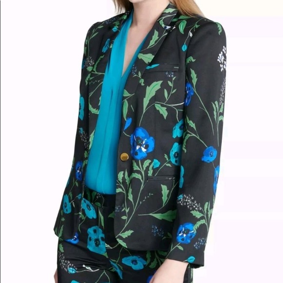 calvin klein floral blazer